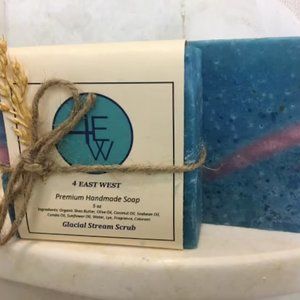 4EastWest Glacial Stream Scrub Soap Bar Natural Handmade